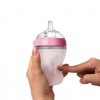 Comotomo Natural Feel Baby Bottle, Pink, Double Pack, 250 ml