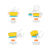 Avanchy Bamboo Suction Baby Bowl + Spoon (Blue)