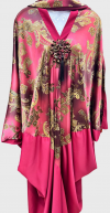 Women Ladies Arab Wear Fashion Maxi Dress Pink