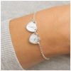 Personalized Initials Bracelet with 2 Hearts