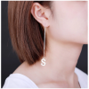 Personalized Tic Tac Earrings with Initial Alphabetc