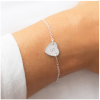 Personalized Heart Bracelet with Engraving