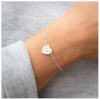 Personalized Heart Bracelet with Engraving