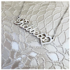 Personalized Name Necklace With Diamond Textured Heart