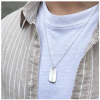 Personalized Men Tag Necklace with Engraving