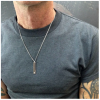 Men's Bar Necklace with Engraving