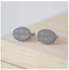 Personalized Oval Shaped Cufflinks with Engraving
