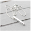 Men's Square Bar Necklace with Engraving