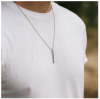 Men's Square Bar Necklace with Engraving