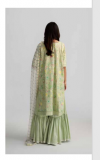 Unstitched Embroidered & Printed Lawn with chiffon /lawn Dupatta (Green ) - New Coco by Zara Shajhan