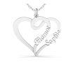 Personalized Heart Necklace with 2 Names