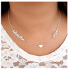 Personalized Necklace with Heart & 2 Names