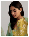 New coco by Zara Shajhan Yellow Unstitched Embroidered Printed Lawn with chiffon / lawn Dupatta