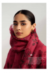 New coco by Zara Shajhan Red Unstitched Embroidered Printed Lawn with chiffon /lawn Dupatta