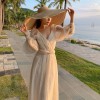 Designer Plain Dress in Chiffon