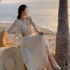 Designer Plain Dress in Chiffon