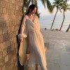 Designer Plain Dress in Chiffon