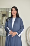Designer Abaya with patch work and dress inside