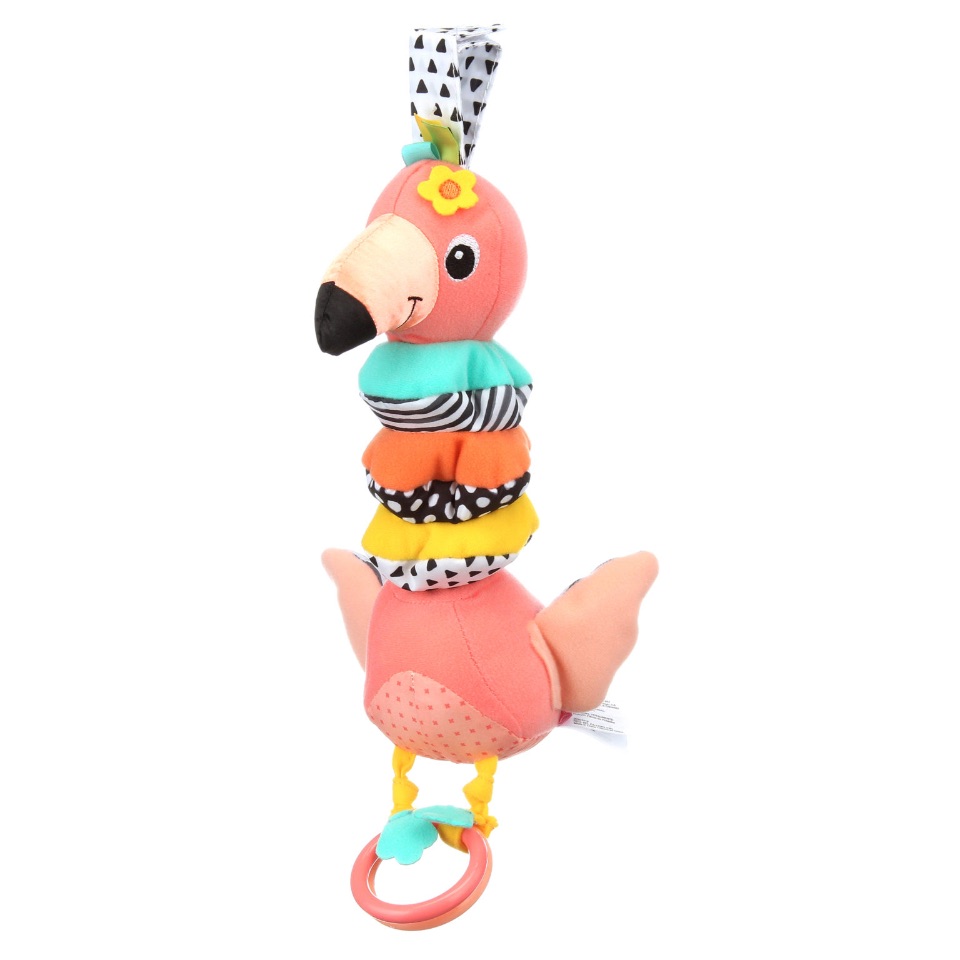 Infantino, Hug & Tug Musical Flamingo – Pink