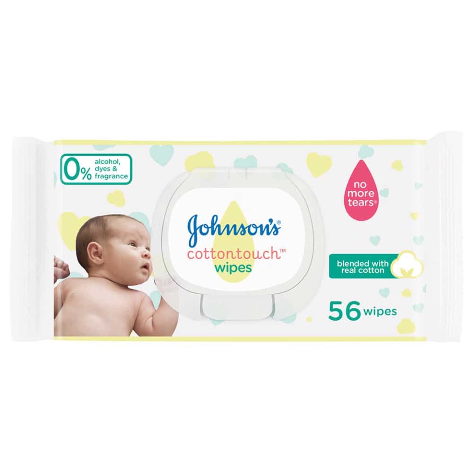 Johnson’s Baby Cottontouch Wipes, 56 Counts