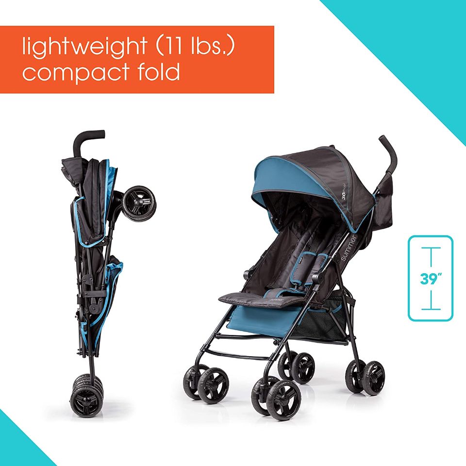 Summer Infant, 3D Mini Convenience Stroller -Dusty Blue
