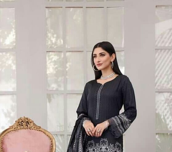 ERUM MISHA Printed Cotton Unstitched Dress Material For Women