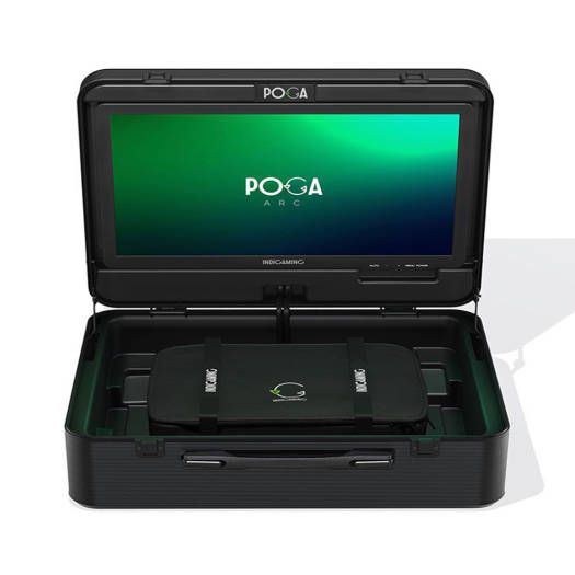 IndiGaming Poga Arc Black 19″ Portable Monitor, 1280×720 Resolution, 60Hz Refresh Rate, 5ms Response Time, Eco DCR / HDR Mode Picture Options, For PS5
