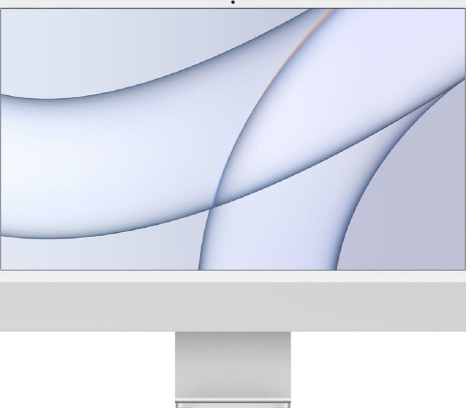 Apple iMac 24 inch (2021) M1 chip with 8-Core CPU, 7-Core GPU, 256GB storage¹, 8GB unified memory, 24-inch - Silver Color MGTF3B/A