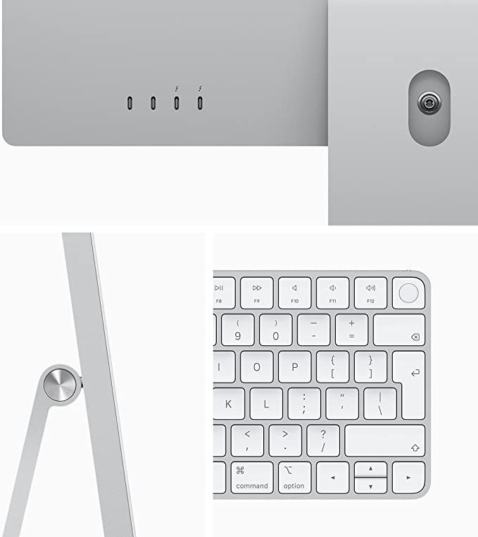 Apple iMac 24 inch (2021) M1 chip - Arabic/English Silver Color MGPD3AB/A