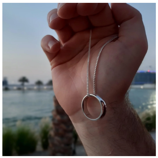 Customized Men's Necklace with Engraved Ring