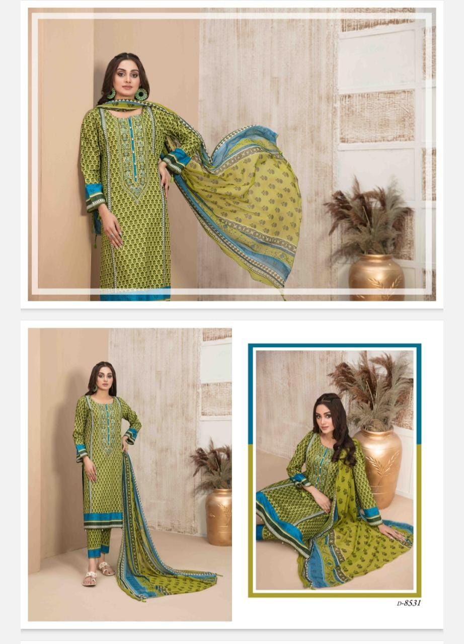 Shahid Tawakkal New Embroidered Digital Printed Lawn Shirt - Chiffon Dupatta