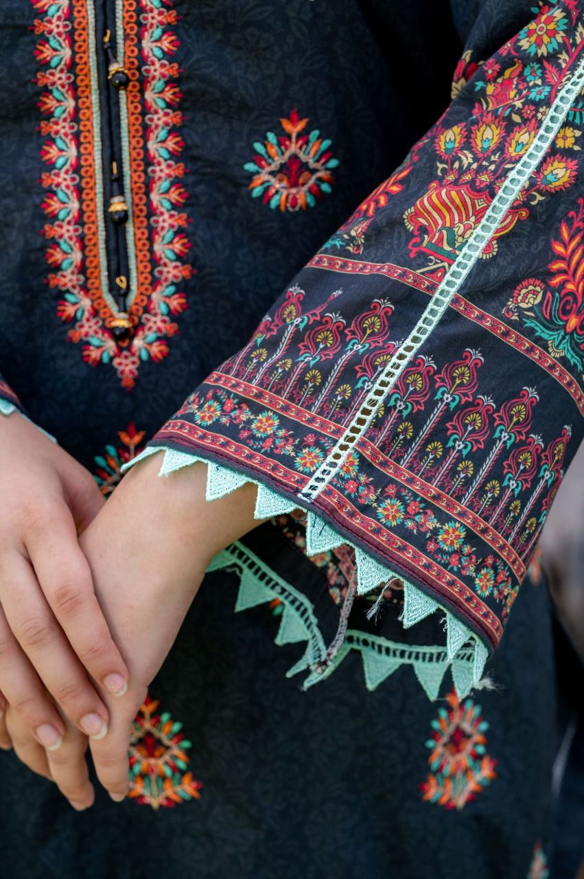 Lawn Embroidered 3Pcs Stitched Suit