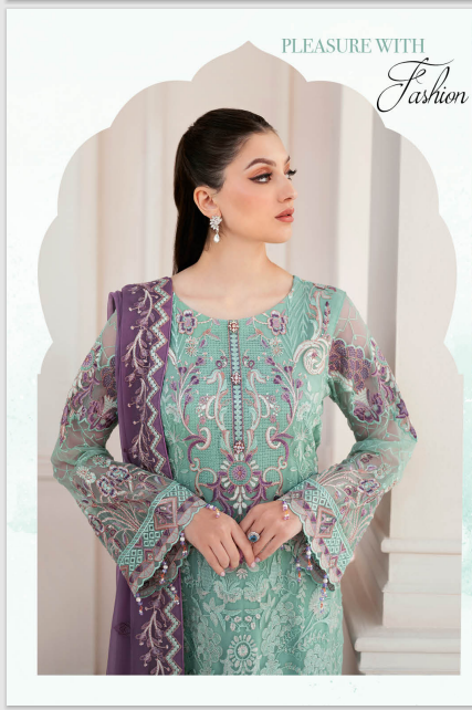 Rangoon by Ramsha unstitched Embroidered Chiffon Luxury - D 902