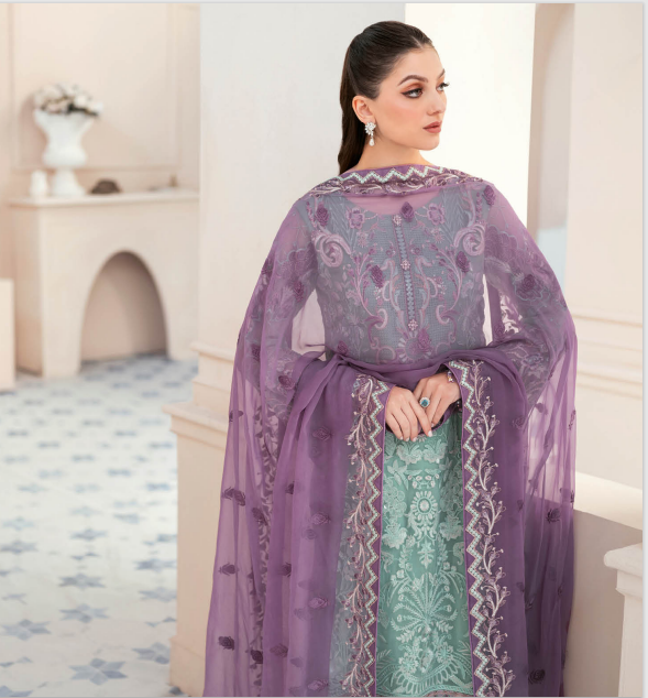 Rangoon by Ramsha unstitched Embroidered Chiffon Luxury - D 902