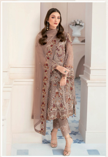 Rangoon by Ramsha unstitched Embroidered Chiffon Luxury - D 905