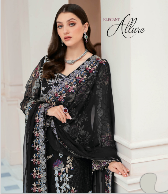 Rangoon by Ramsha unstitched Embroidered Chiffon Luxury - D 906