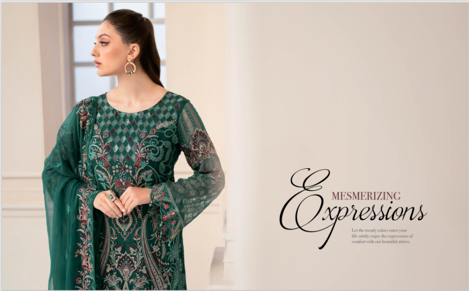 Rangoon by Ramsha unstitched Embroidered Chiffon Luxury - D 908