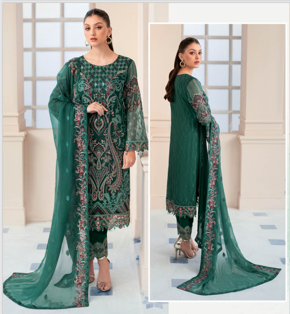 Rangoon by Ramsha unstitched Embroidered Chiffon Luxury - D 908