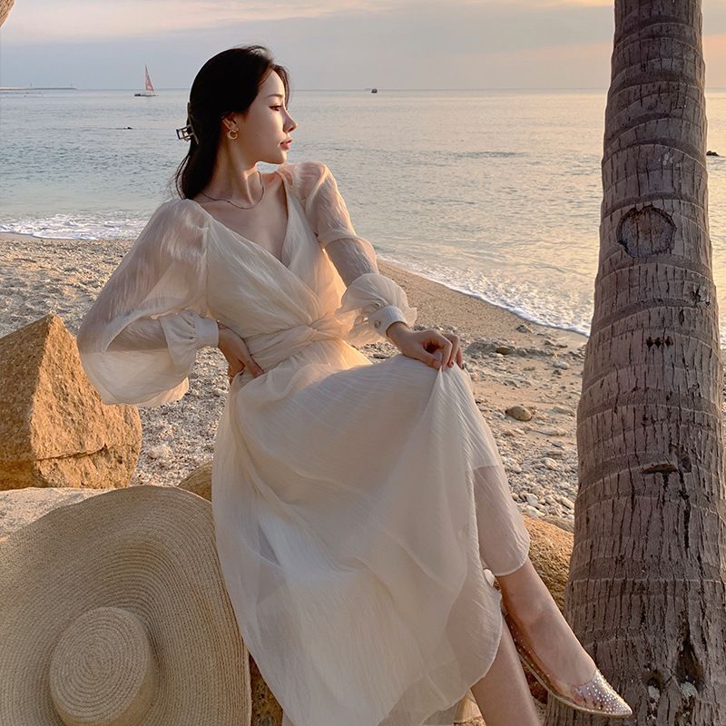 Designer Plain Dress in Chiffon
